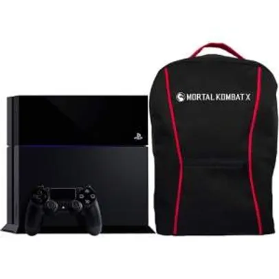 [Submarino] PS4 500GB + Mochila Mortal Kombat X + 1 Controle Dualshock 4 - R$1.620