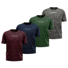 Kit 4 Camisetas Dry Alpha Co Masculina