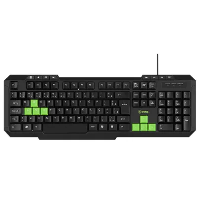 Teclado De Membrana Mondial Xzone Standard, Preto, Switch Membrana, ABNT2 - Gtb-01