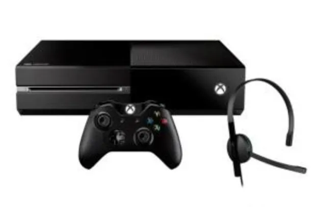 Console Microsoft Xbox One 500GB com 1 Controle Wireless, Headset e Cabo HDMI 110V por R$ 821