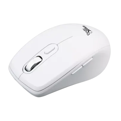 Mouse sem fio Dr. Office com 6 botões e bateria recarregável, Tipo C - Branco