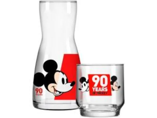 Moringa de Vidro 500ml com Copo Nadir - Disney Mickey 90 Anos R$ 22