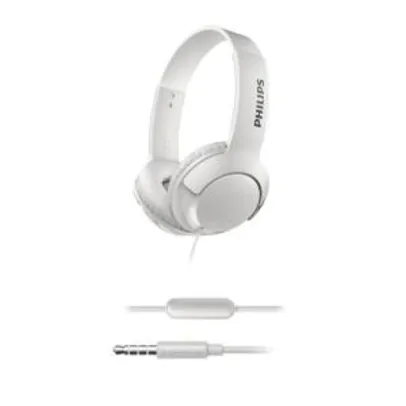 Headphone Philips SHL3075WT com Microfone Branco | R$ 66