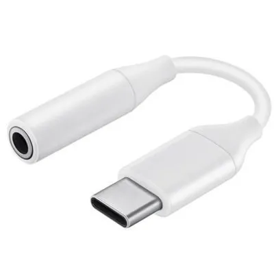 Adaptador Samsung Tipo C para conector de Áudio 3.5mm, Branco | R$38