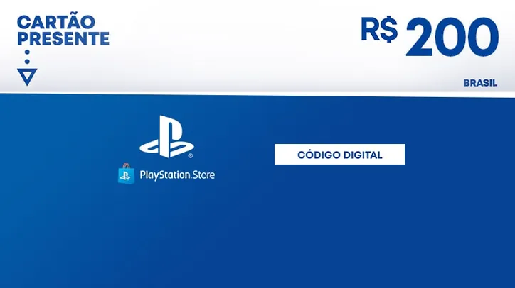 R$200 PlayStation -  Cartão Presente