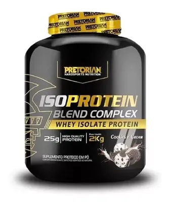 [Saldo MP] 2kg Whey Protein Isolado Iso Blend Complex Pretorian Sabor Cookies E Cream