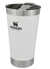 Copo Térmico  Stanley branco Com Tampa 473 ml