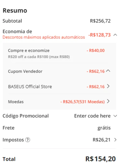 Imagem na descrição da promoção