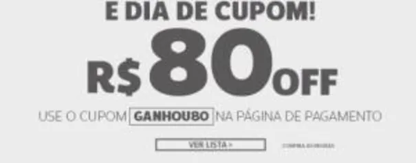 R$80 OFF em Produtos Selecionados na Netshoes