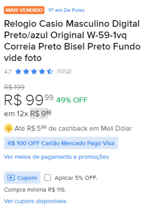 Imagem na descrição da promoção