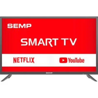 Saindo por R$ 844: Smart TV LED 39" Semp L39S3900FS Full HD com Conversor Digital 2 HDMI 1 USB Wi-Fi Closed Caption - Grafite | R$844 | Pelando