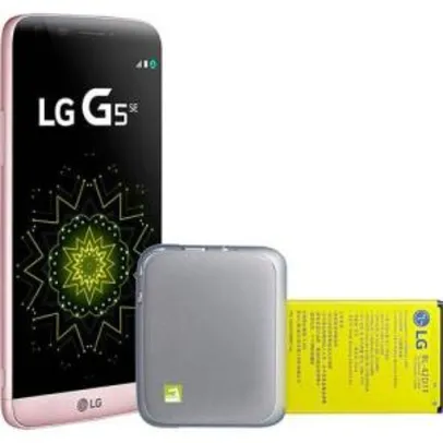 Smartphone LG G5 Se 32GB - Rosa + Acessório Camera Modular Para Celular Lg G5 Modelo Cbg-700 - R$2799