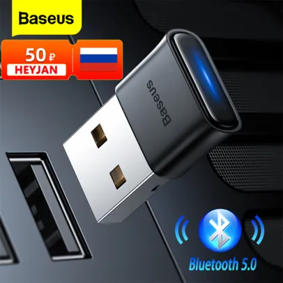 [Primeira Compra]Baseus USB Bluetooth Adaptador Bluetooth 5.0 Music Audio Receiver Transmitter For PC Speaker Laptop Wireless Mouse USB Transmitter