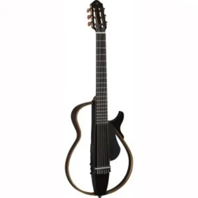 Violão Elétrico Yamaha Silent SLG200N Translucent Black com Corpo Vazado Nylon - R$4140