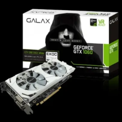 Placa de Vídeo Galax GeForce GTX 1060 3GB EX OC White GDDR5 192-Bit, 60NNH7DVM3NW