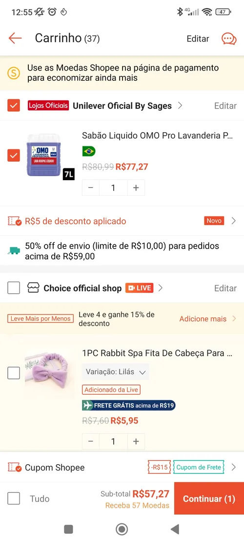 Imagem na descrição da promoção