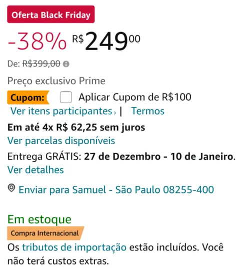 Imagem na descrição da promoção