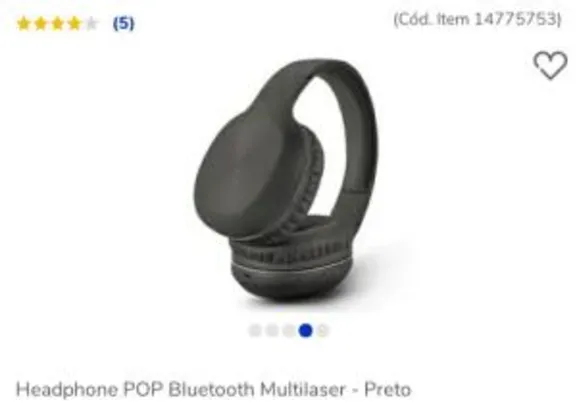 Headphone POP Bluetooth Multilaser - Preto