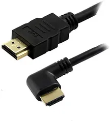 Cabo Hdmi 2.0 90 Graus 4K Hdr 19P 2M Pix Gold, Preto | R$13