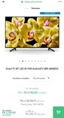 Smart TV 49" LED 4K HDR AndroidTV XBR-49X805G