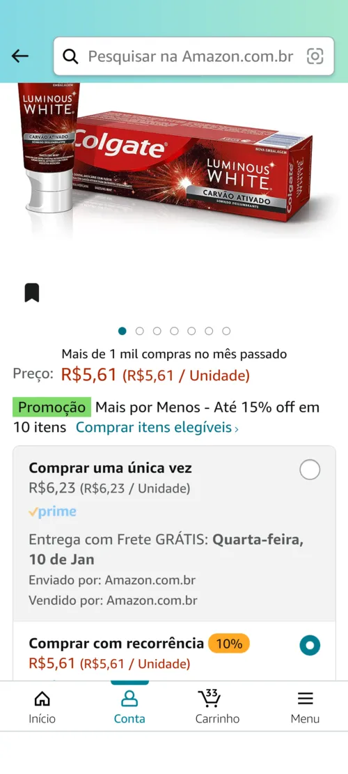 Imagem na descrição da promoção