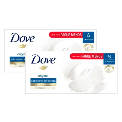 [R$3,05Unid] Kit Sabonete Dove Original com 12 Unid 90g - Outras Fragrancias na descrição 