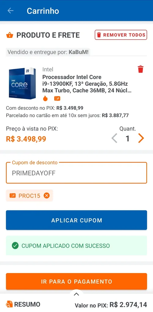 Imagem na descrição da promoção