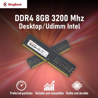 Memória Ram Kingbank DDR4 8GB 3200MHz 1.2V 288Pin Intel 