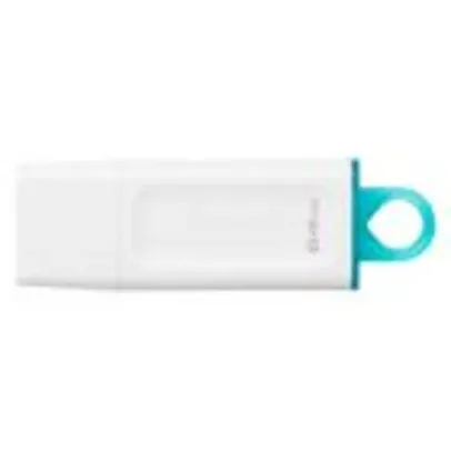 Pen Drive 64GB DataTraveler Exodia Kingston, USB 3.2, Branco - KC-U2G64-5R