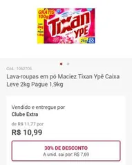 Sabão em pó Maciez Tixan Ypê 2kg | R$8