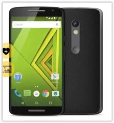 [Saraiva]  Smartphone Motorola Moto X Play Preto 4G Tela 5.5" Android 5 Câmera 21Mp Dualchip 16Gb por R$ 1259