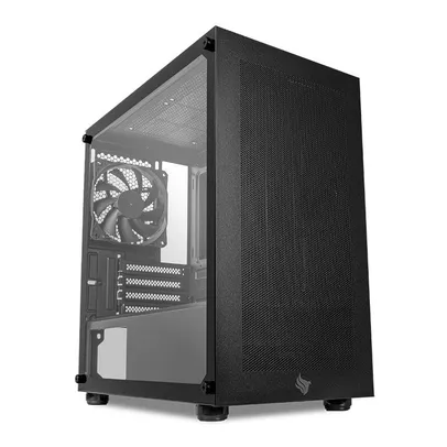 Gabinete Gamer Pichau HX300M Glass, Mid-tower, Lateral de Vidro, Preto, PG-HX3-BKM01