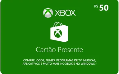 [App] Gift card Xbox One R$150 | R$110