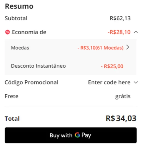 Imagem na descrição da promoção