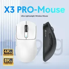 Attack Shark x3, X3Pro - Mouse Macro Gaming Leve Sem Fio, Conexão Tri-Mode, X3Pro, X3, PAW3395, 26000dpi