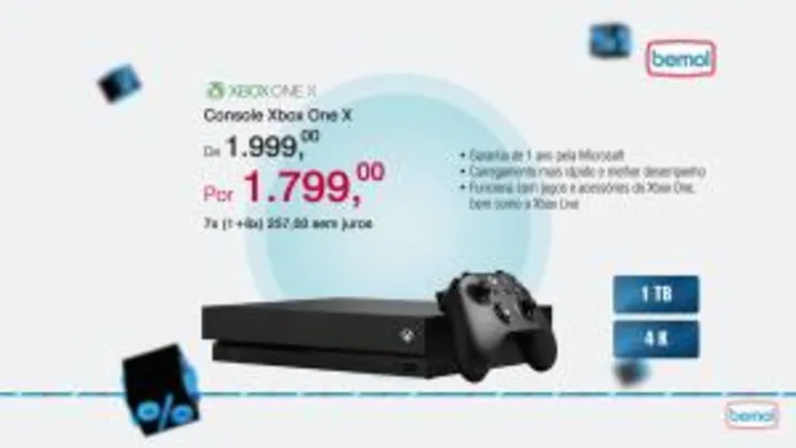 [Bemol - Loja Física] Xbox One X - R$1799