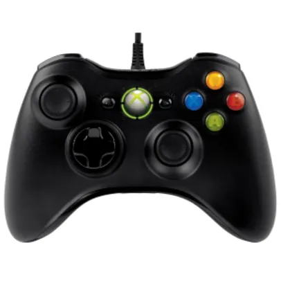 [Ponto Frio] Controle Microsoft Oficial Preto com Fio - Xbox 360 - R$128