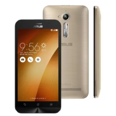 Smartphone Asus Zenfone Go ZB500KG Dourado 8GB, Tela 5", Dual Chip, Câmera 8MP, 3G, Android 5.1 e Processador Quad Core por R$499