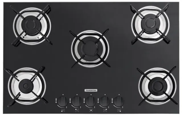 Cooktop Tramontina 5 Bocas Brasil  Com Acendimento Superautomático Preto – Bivolt