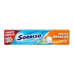 (REC R$4,04 ) Creme Dental Sorriso Dentes Brancos 180G Promo Tamanho Família 180G