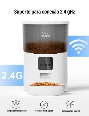 [Gpay - 🇧🇷] Alimentador Automático de 4L para Pet WiFi Smart Com gravador de voz  - AliExpress 