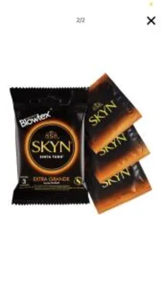 Preservativo Blowtex Skyn Extra Grande 3 Unidades R$3