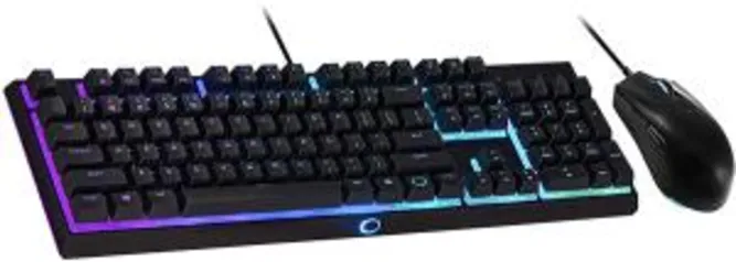 Combo Gamer Teclado e Mouse Cooler Master MS-111, Semi-Mecânico, RGB, MS-111-KKMF1-BR