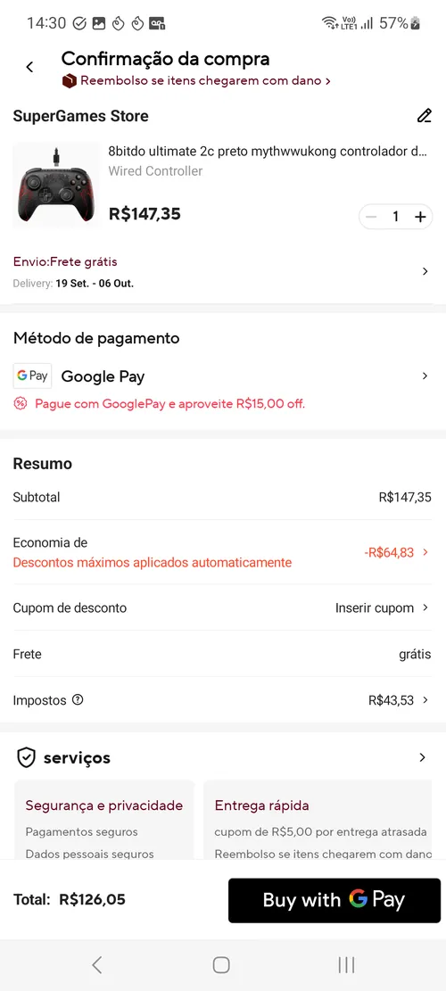 Imagem na descrição da promoção