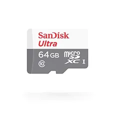 Cartao de Memoria Sandisk Ultra Microsdxc Uhs- Com Adaptador– 64Gb | R$64