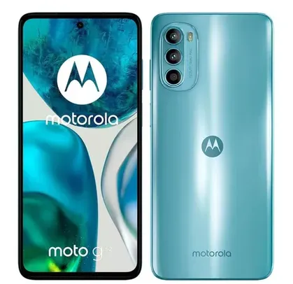 Smartphone Motorola Moto G52 128GB 4GB RAM 6.6” Câm.Tripla 50MP 8MP 2MP Selfie 16MP - Azul