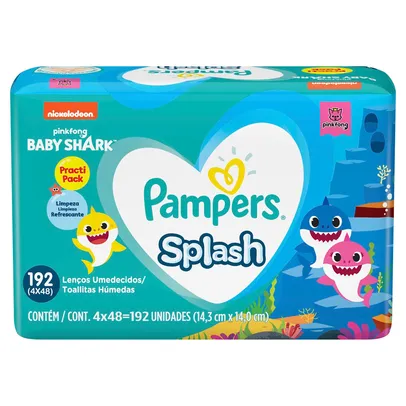 (L2P1) Lenço Umedecido Pampers Splash Com 192 Unidades Preço Especial