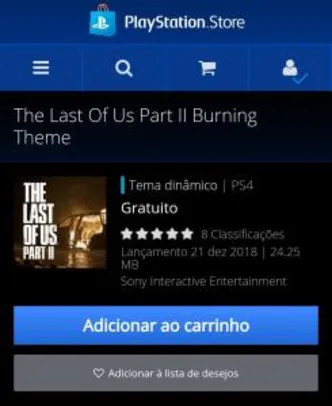 Novo Tema GRATUITO de The Last of Us Part II