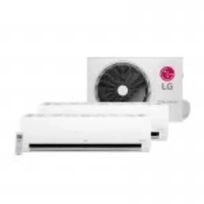 Kit Ar Condicionado LG Dual Inverter Voice Bi-Split +Ai 9000-9000 BTUs Frio 220V com 2 Evaporadoras