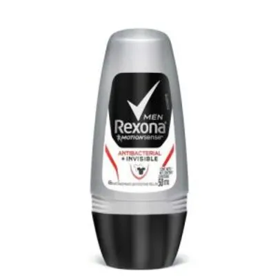 Saindo por R$ 10,52: [LEVE 3 PAGUE 2] Desodorante Roll On Rexona Antibacterial Invisible Masculino 50ml | R$3,50 un | Pelando